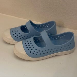 Kids Blue and White Mary Jane slip-on Shoes